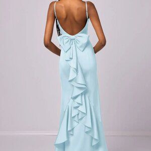 Light Blue Maxi Dress with Bow